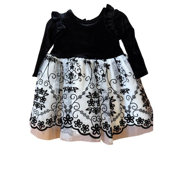 Pippa & Julie Erika Long Sleeve
Velvet & Flocked Tulle Dress size 0/3 months - Picture 2 of 4